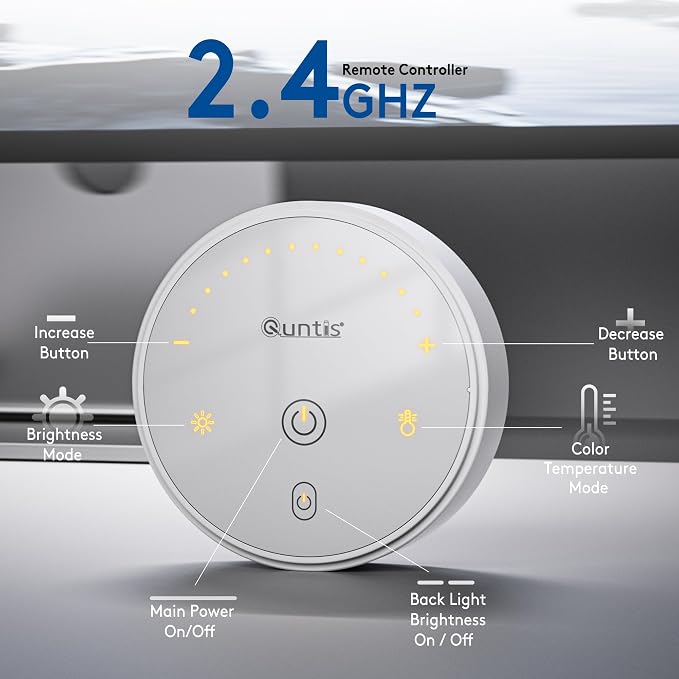 Quntis Monitor Light Bar with Remote, Eye-Care No Glare, Space Saving Home - Image 3