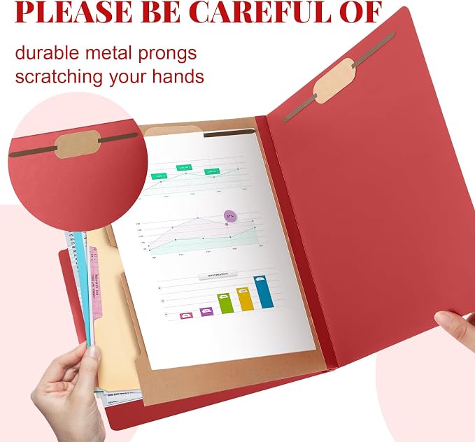Skyygemm 12 Pcs Classification Folders 3 Pocket Dividers Letter Size Employee - Image 3