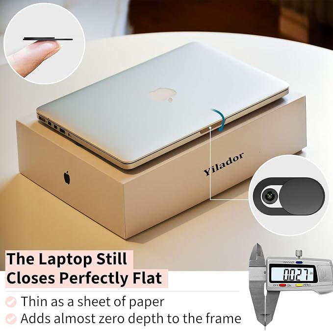 Yilador Webcam Cover, 0.03 inch Ultra Thin Laptop Camera Cover Slide - Image 3