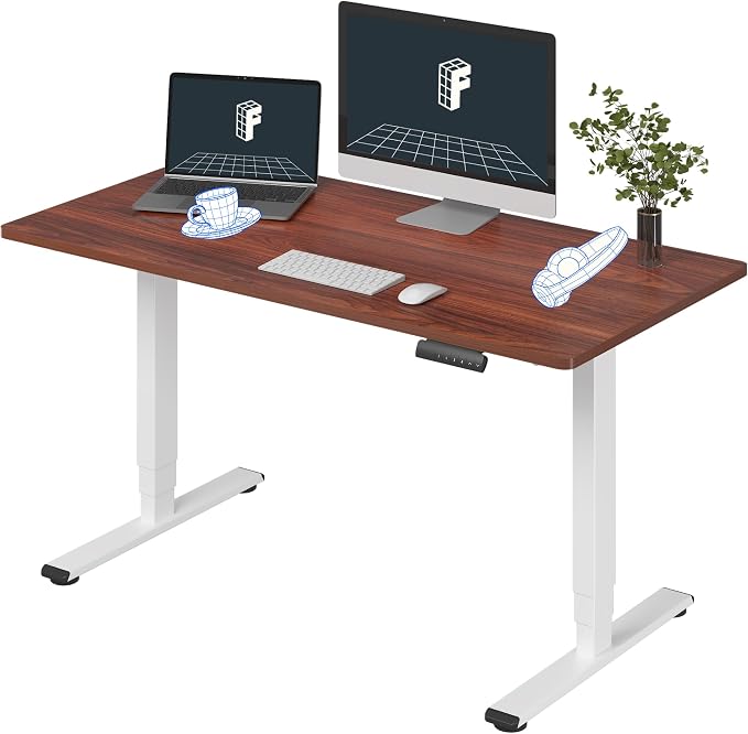 FLEXISPOT E6 3-Stage Dual Motor Electric Standing Desk 55 x 28 Sit Stand Up Desk by FlexiSpot