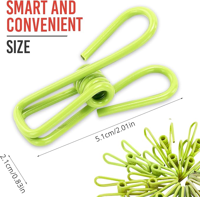 30 Pack Green Chip Bag Clips for Food - Image 2