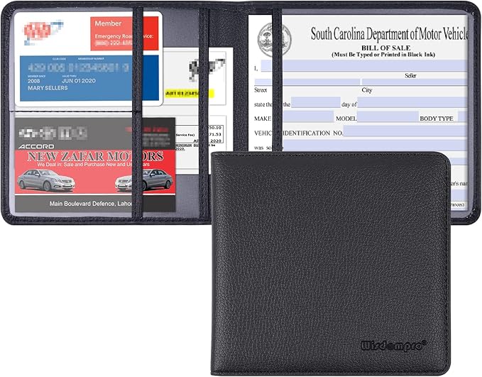 Wisdompro Small Car Registration and Insurance Documents Holder by Wisdompro