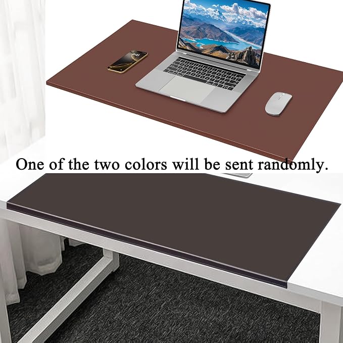 AKOZLIN 35.4"x 18.9" Soft PU Leather Surface Office Desk Mouse Mat Anti-Push Pad - Image 3