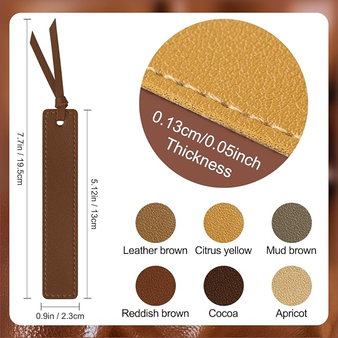 MIXVOVA 6 Pcs Leather Bookmark - Image 3