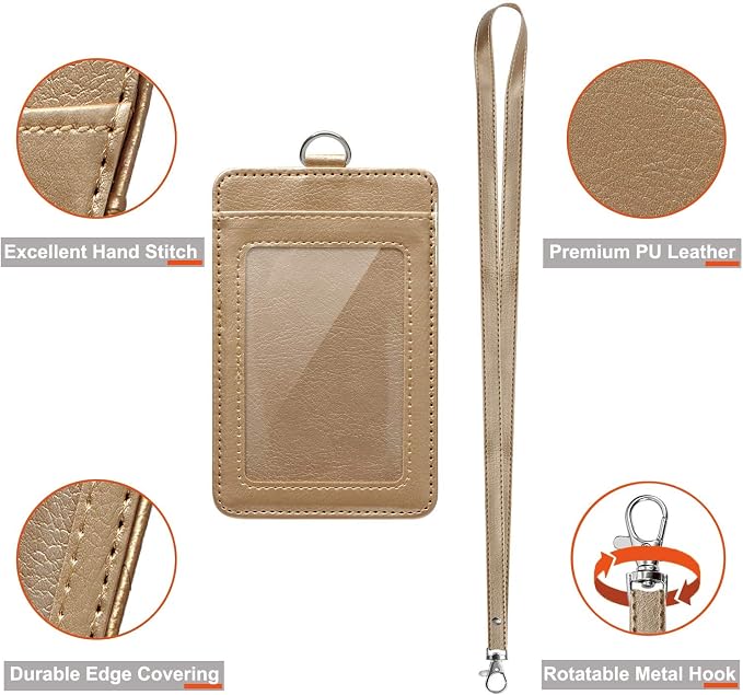 PU Leather ID Badge Holder, Life-Mate ID Badge Holder - Image 2
