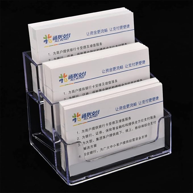 TecUnite 4 Pieces Business Card Holder - Image 2