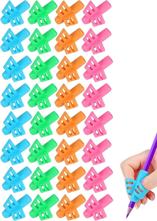 SANNIX 32 Pack Pencil Kids Grips for Kids Handwriting, Pencil Holder for Kids, Handwriting Grip, Ergonomic Training Pencil Pen Grips, Writing Tool for Toddlers Preschoolers, Children-DeskLoop Office