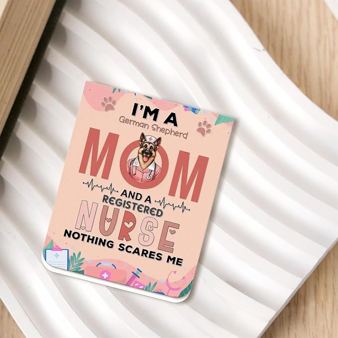I'm a German Shepherd Mom and a Registered Nurse Nothing Scares Me Magnet - Image 2