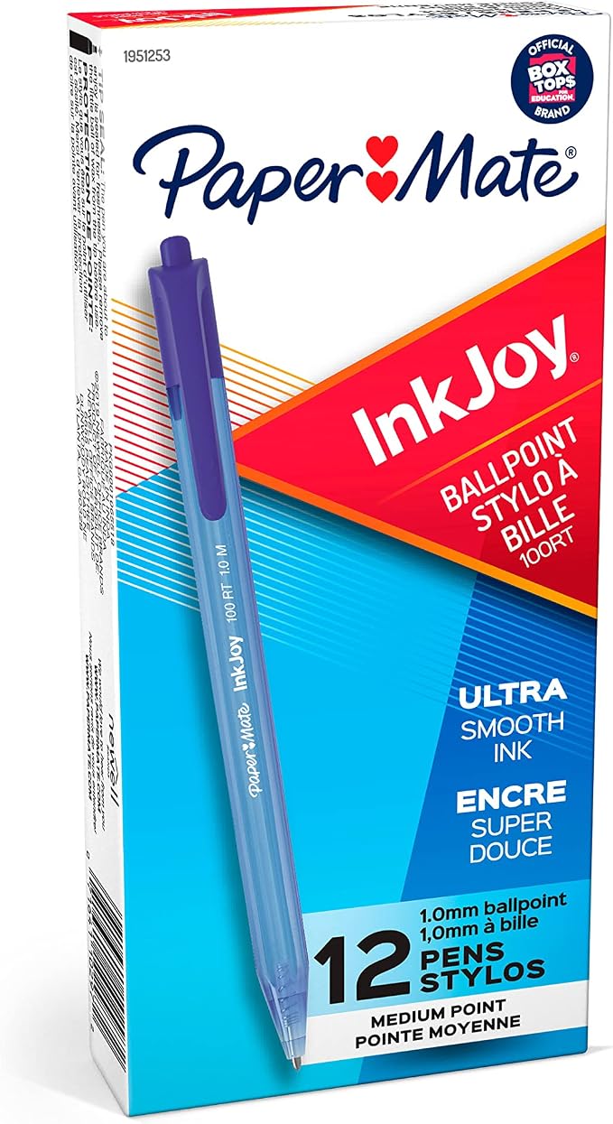 Paper Mate InkJoy 100RT Ballpoint Pens, Retractable, Medium Point, Journaling by Unknown