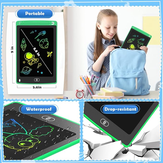 4 Pack LCD Writing Tablet for Kids, 8.5 Inch Colorful Doodle Board Drawing - Image 6