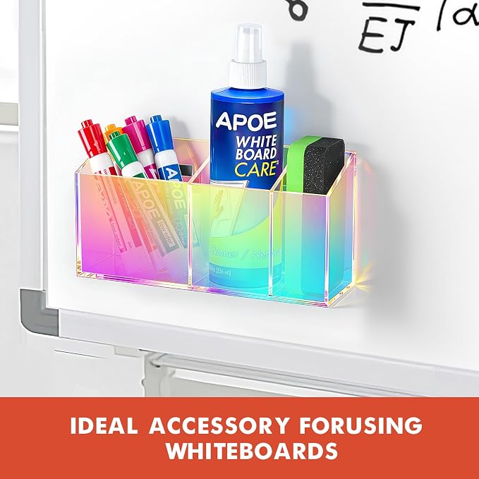 Magnetic Dry Erase Marker Holder, Acrylic Magnet Pen Holder - Image 5