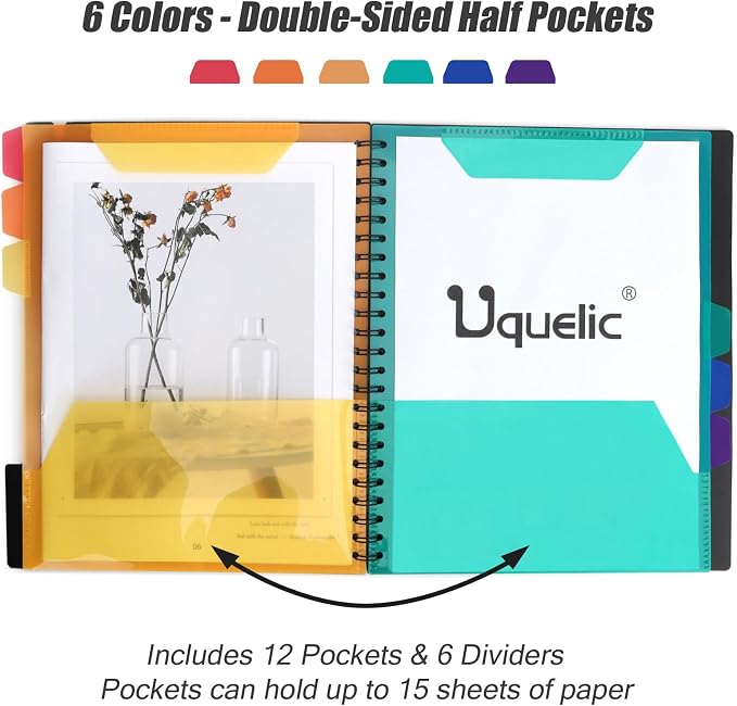 Uquelic Clipboard with Folder Organizer, 12 Pockets Project Organizer - Image 8