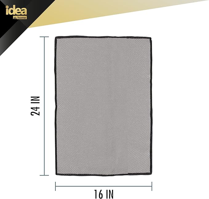Idea Home Premium Microfiber Cleaning Cloth Ultra Absorbent Streak and Lint Free Fish Scale Large 16 x 24 Polishing Glass Drying Towel (2 Pack)-DeskLoop Office