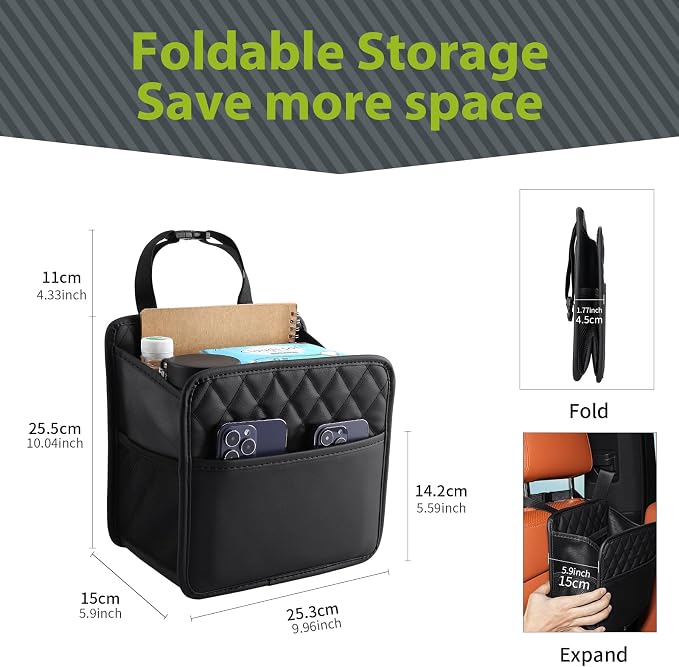 FrgKbTm Car Seat Back Organizer, Waterproof Car Backseat Organizer - Image 6