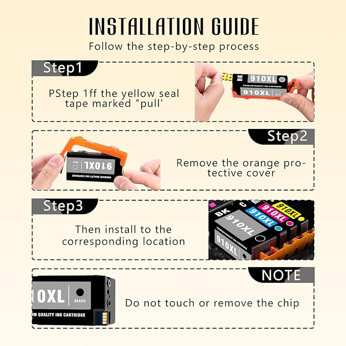 910 XL 910XL Black Ink Cartridges for HP Printers Replacement for HP 910 910XL HP910XL Ink Cartridge Combo Pack for HP 910 Ink for OfficeJet Pro 8020 8025 8028 8035 8030 OfficeJet 8010 8022 8015 8018-DeskLoop Office
