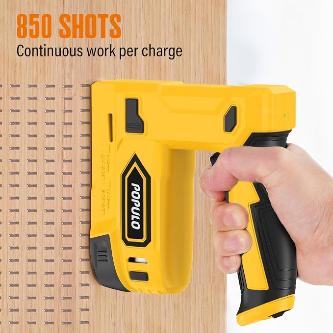 POPULO Electric Staple Gun, 4V Cordless Battery Powered Staple Gun, 2-in-1 - Image 4