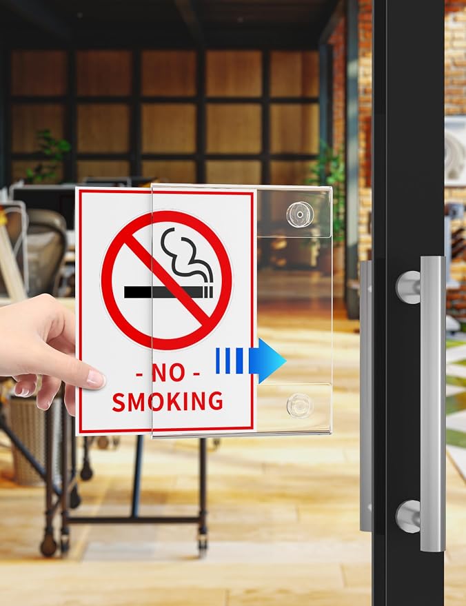NIUBEE Acrylic Window Sign Holder:Glass Door Sign Holder - Image 5