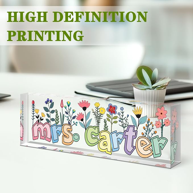 Teacher Name Plate for Desk, Desk Name Plate Personalized, Office Decor for - Image 7