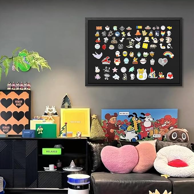 2 Pack Large Bulletin Board, 23 "x17 Black Cork Boards for Walls with Frame, Pin Display Board Vision Board for Home School Office Decor-DeskLoop Office