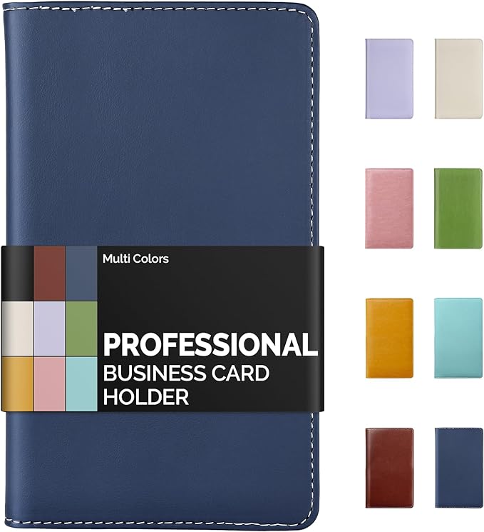 Sooez Leather Professional Business Card Book Holder Organizer, 240 Capacity by Sooez