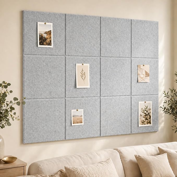 Felt Bulletin Board Tiles, Large Cork Board Alternative, 24 x 36 in | 0.35 in - Image 7