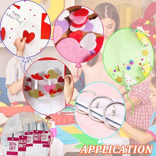 CheeMuii 5 Pieces Metal Handheld Paper Punch Single-Hole Tag Punch Set - Image 7