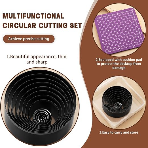 24 Pcs Leather Circle Dies Cutter Tool Set, Hole Punch Tools - Image 3
