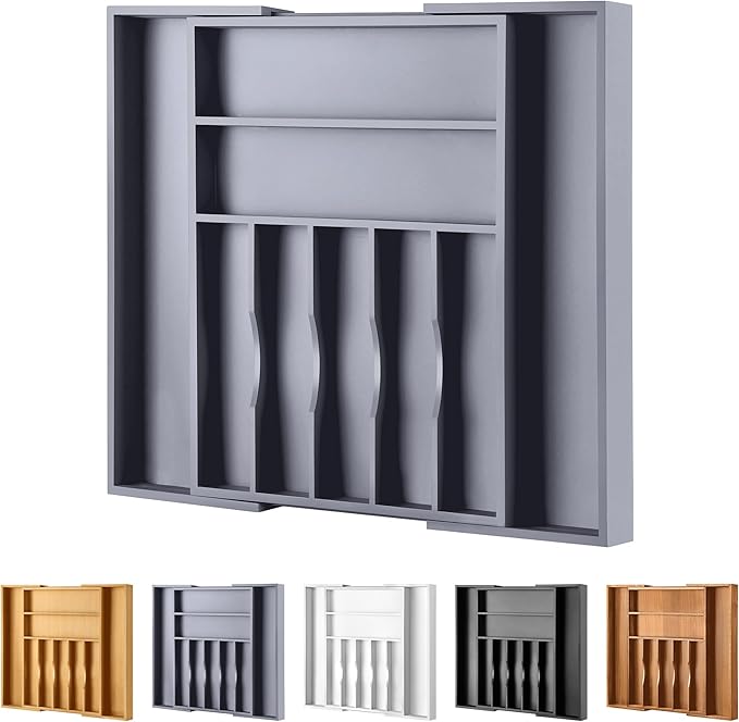 oridom Large Premium Bamboo Silverware Organizer by oridom