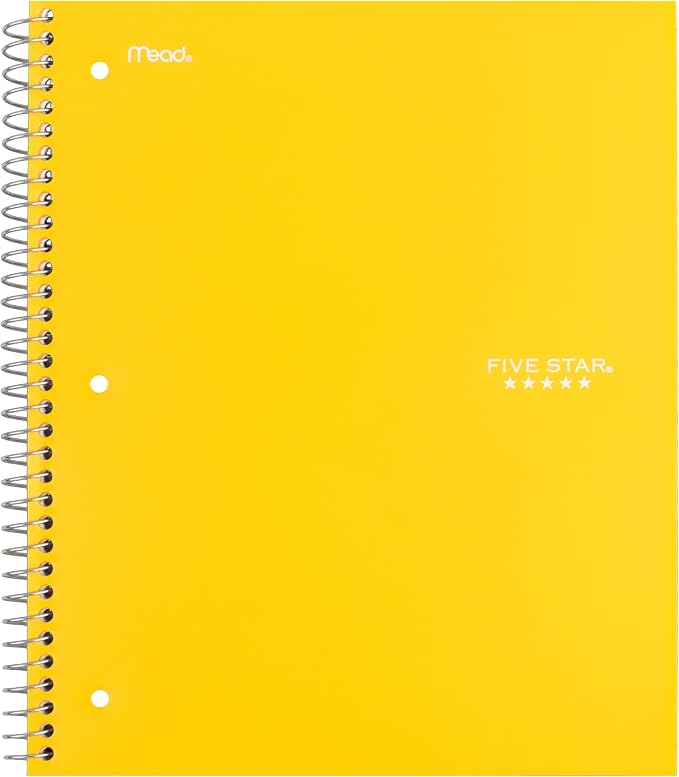 Five Star Spiral Notebook + Study App, 3 Subject, Wide Ruled Paper, 150 Sheets - Image 9