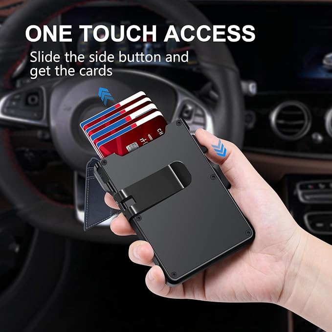 KIKVES Airtag Wallet for Men, Mens Smart Wallet for Air Tag RFID Blocking - Image 2