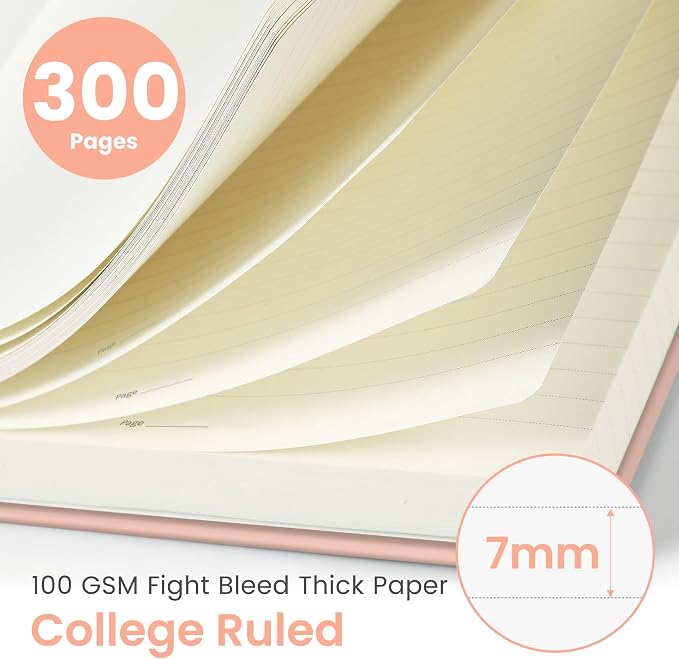 Lined Spiral Notebook Journal for Work, 300 Pages Thick B5 College Ruled - Image 2