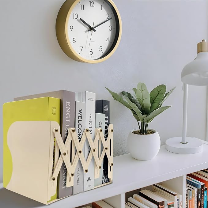 Adjustable Bookends Non Skid Decorative Bookends, Metal Bookend - Image 6