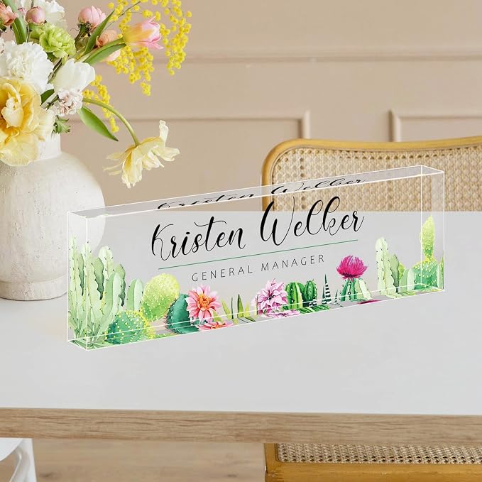 Personalized Office Name Plate for Desk, Custom Employee Appreciation Gifts by Custom