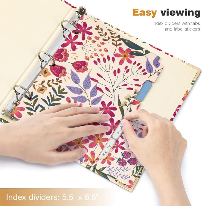 Ospelelf Mini 3 Ring Binder 1 Inch, Cute Binder - Image 6