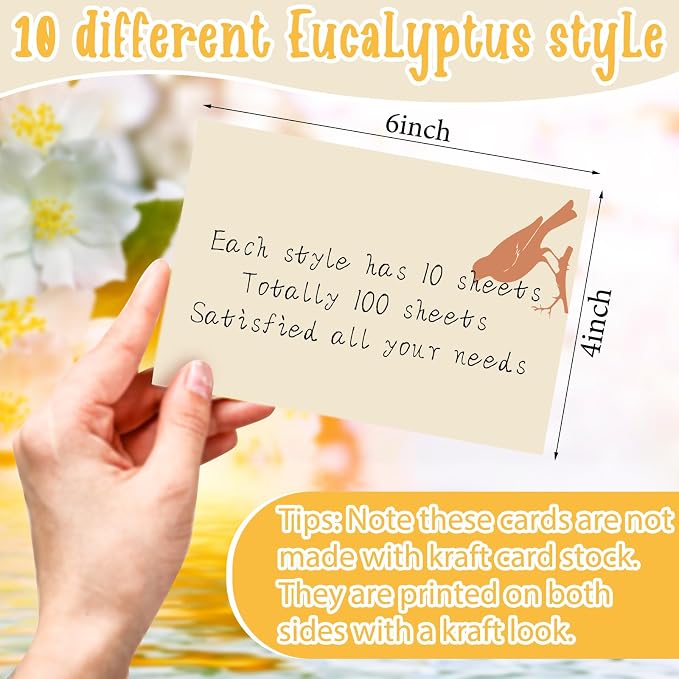 Spiareal 100 Pcs Blank Note Cards Blank Decorative Notecards Index Cards Bulk - Image 7