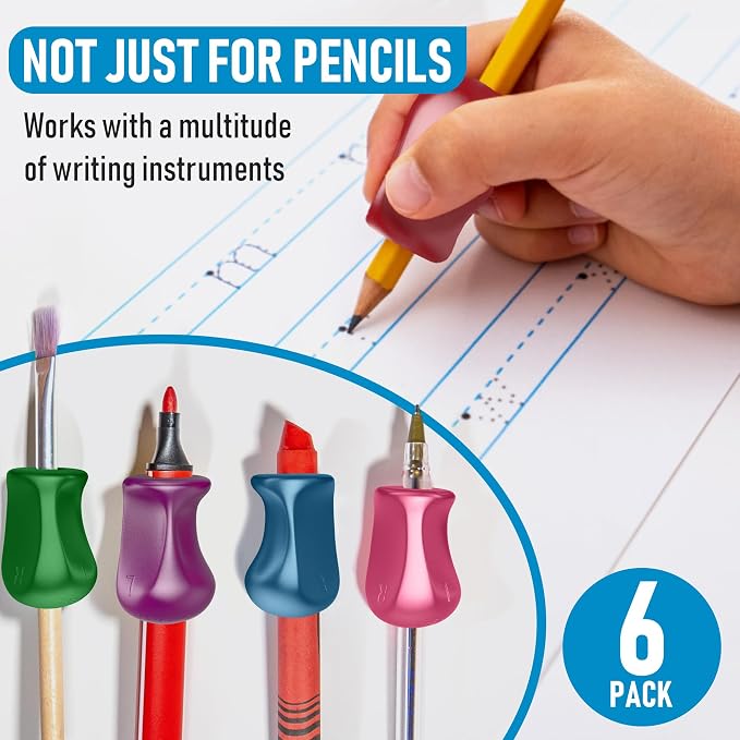 The Pencil Grip Metallic Grippers 6-Pack, Pencil Grips - Image 5