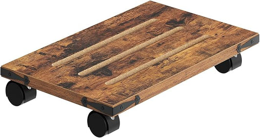 HOOBRO Mobile PC Stand, Ventilated Computer Tower Stand, PC Tower Holder with 4 Caster Wheels, CPU Holder Under Desk Fits Most Computer Host, for Office, Gamers, Rustic Brown BF46CJ01-DeskLoop Office
