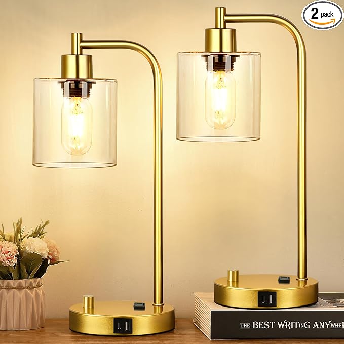 Lynnoland Set of 2 Industrial Table Lamps by BringBrightnesstoYourLife