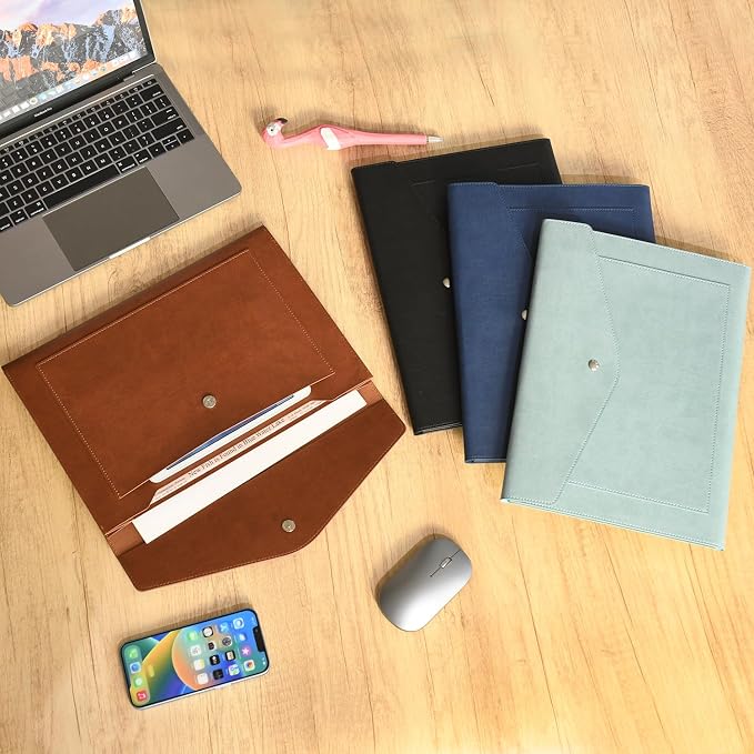 Wason Expanding A4 Document File PU Leather Envelope Case Holder-Large Size - Image 5