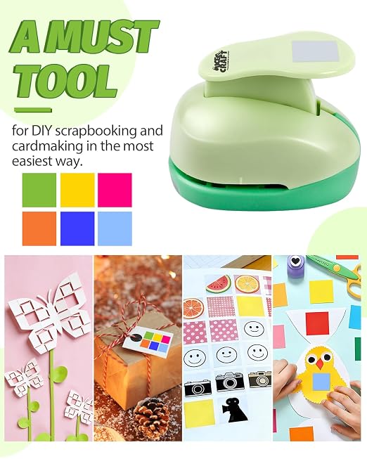 UCEC 1 Inch Square Punch, Craft Lever Paper Punch - Image 5