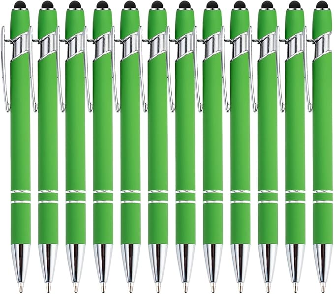 PASISIBICK 12 Pieces Green Ballpoint Pen by PASISIBICK