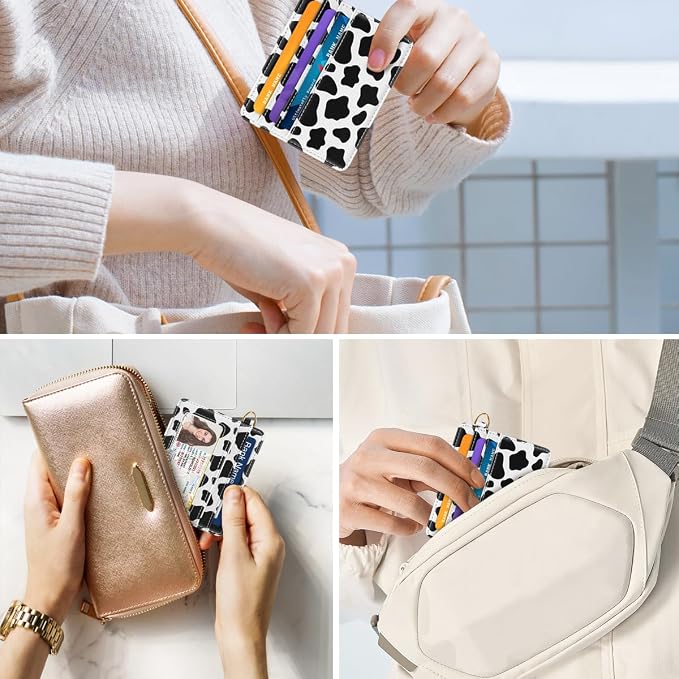 Slim Minimalist Front Pocket RFID Blocking Credit Card Holder Small Wallet Cute - Image 5