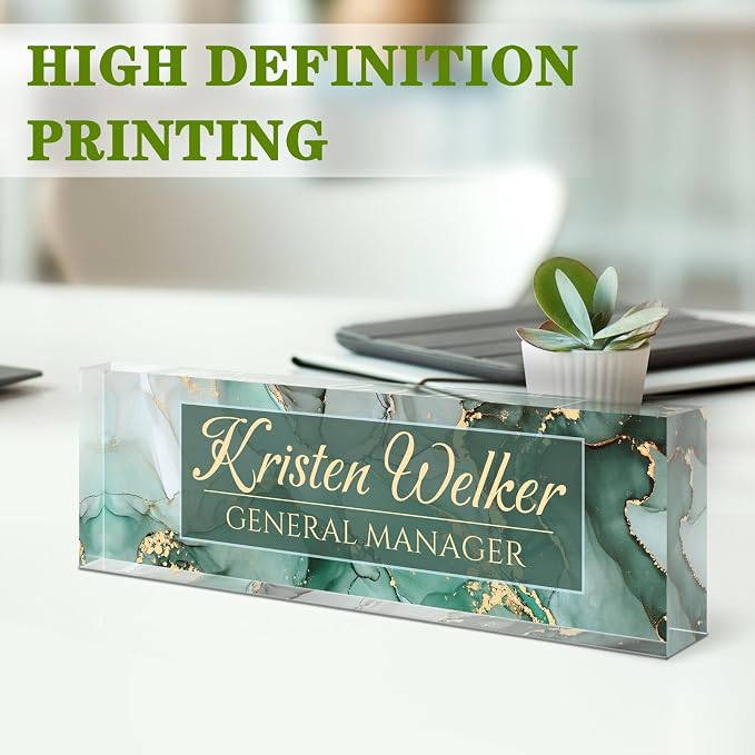 Personalized Office Name Plate for Desk - Image 3