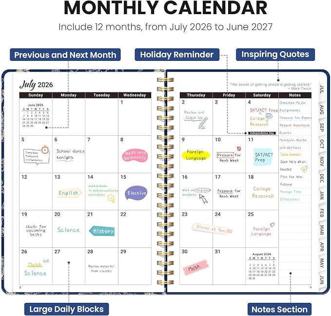 Planner 2026-2027, Monthly and Weekly Academic Planner July 2026 - Image 2