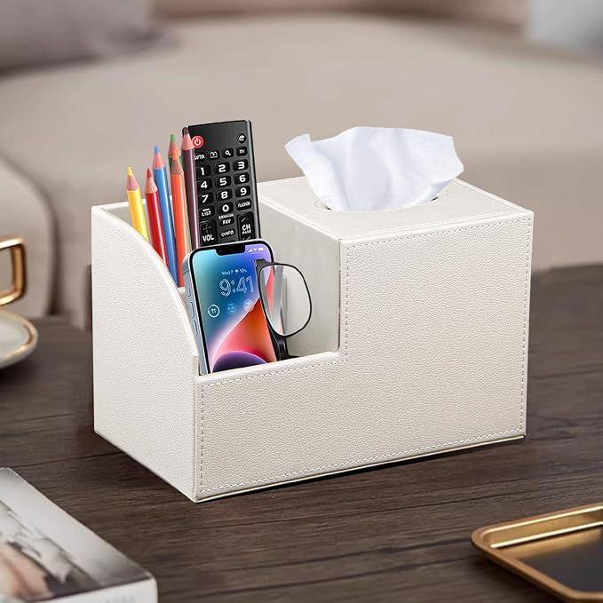 PU Leather Square Tissue Box Cover - Image 6