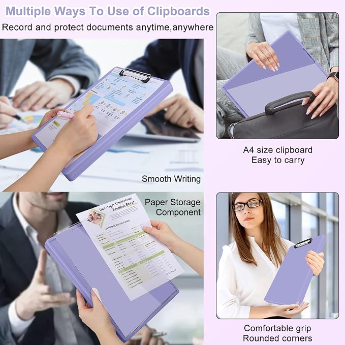 SFLHHDM Clipboard with Storage, Heavy Duty Clip Boards 8.5x11 with 2 Storage - Image 7