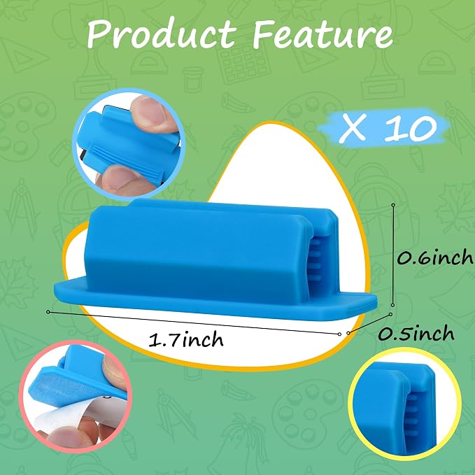 10 PCS Pen Holder for Desk, Adhesive Pen Holder for Classroom Clipboard - Image 6