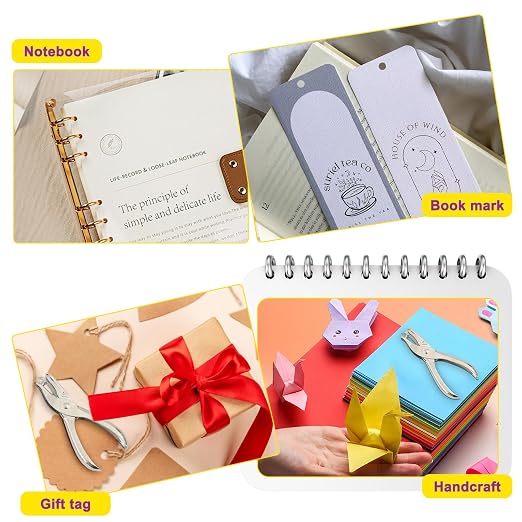 Decymis 2 Pieces Small Single Hole Punch, 1/4 Inch One Hole Paper Punch - Image 6