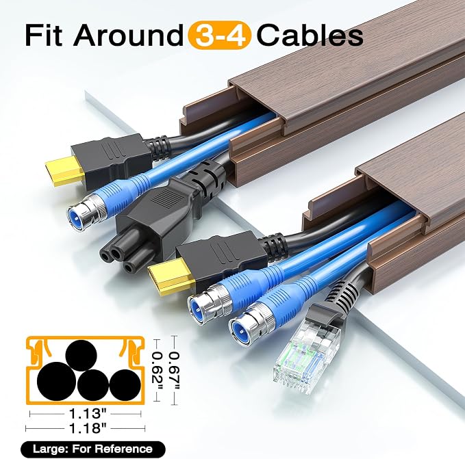 Delamu 157in Cord Hider Wall, TV Cable Hider Cord Covers - Image 5