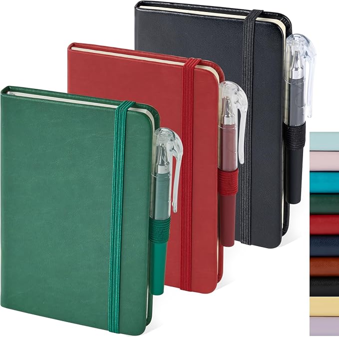 NIRMIRO Small Notebook Journals, 3 Pack Mini Pocket Note pads by NIRMIRO